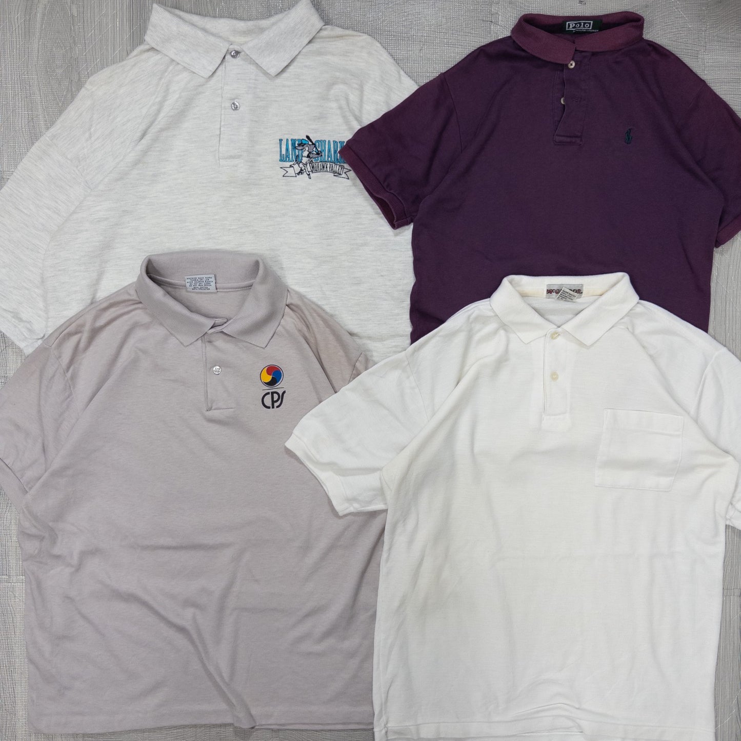 古着卸 現物まとめ売り 洗濯済み 半袖ポロシャツ 16枚セット(S-XL) w703006
