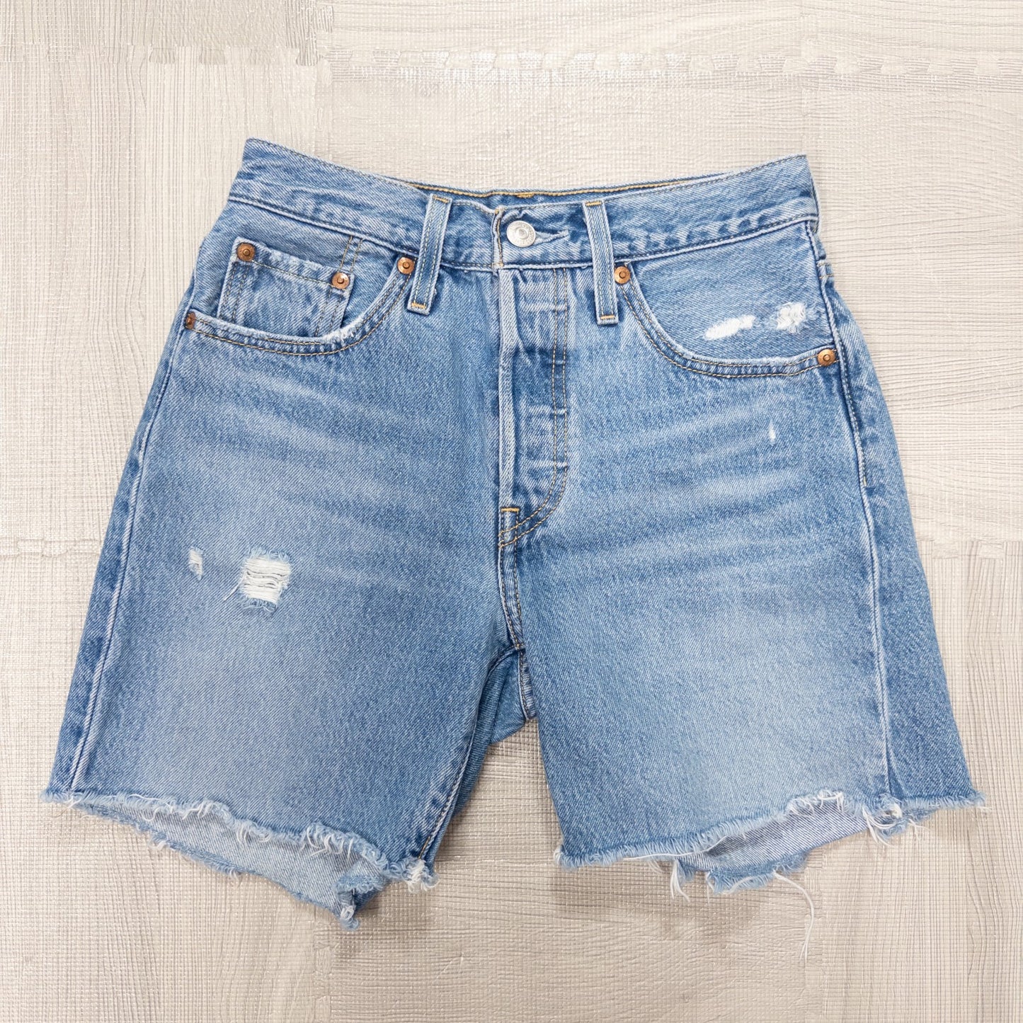 古着卸 現物まとめ売り 洗濯済み レディース グランジデニム ショートパンツ 6本セット(W24-W33) w703008