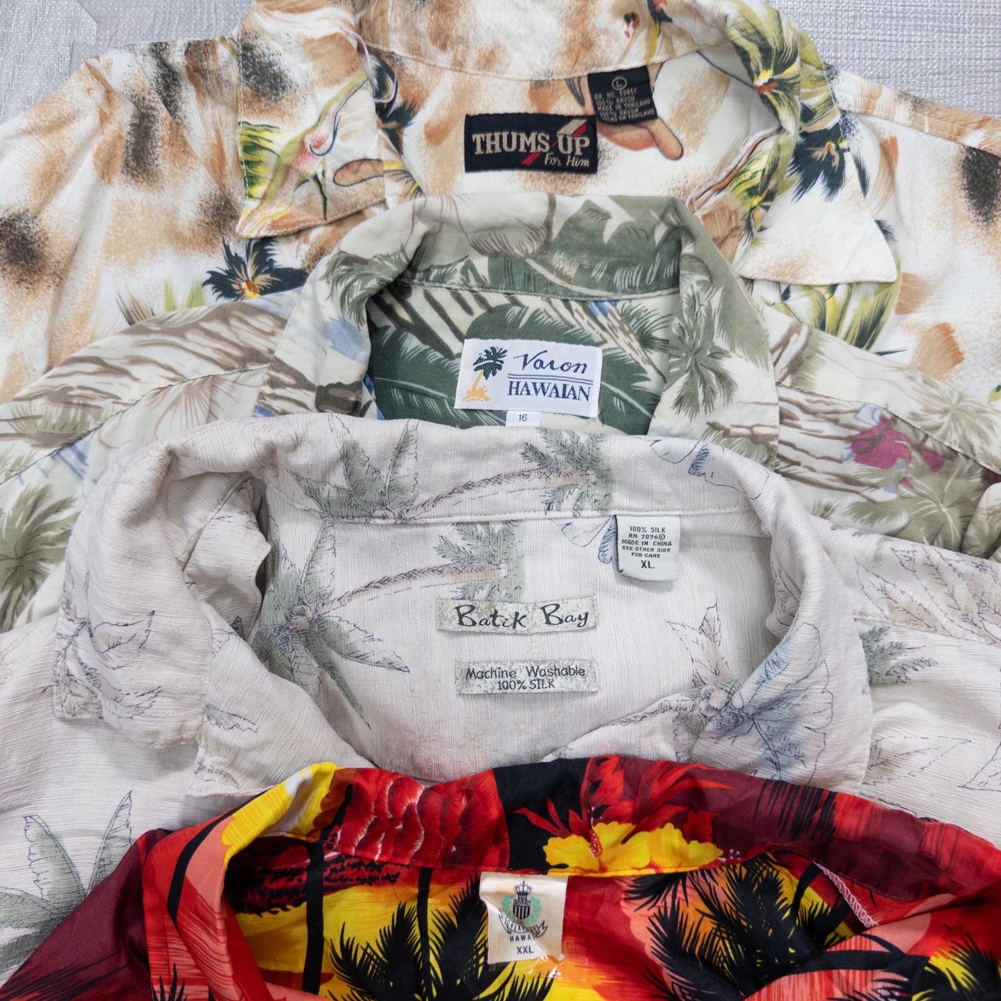 古着卸 現物まとめ売り 洗濯済み アロハシャツ 15枚セット(M-XXL) w704004
