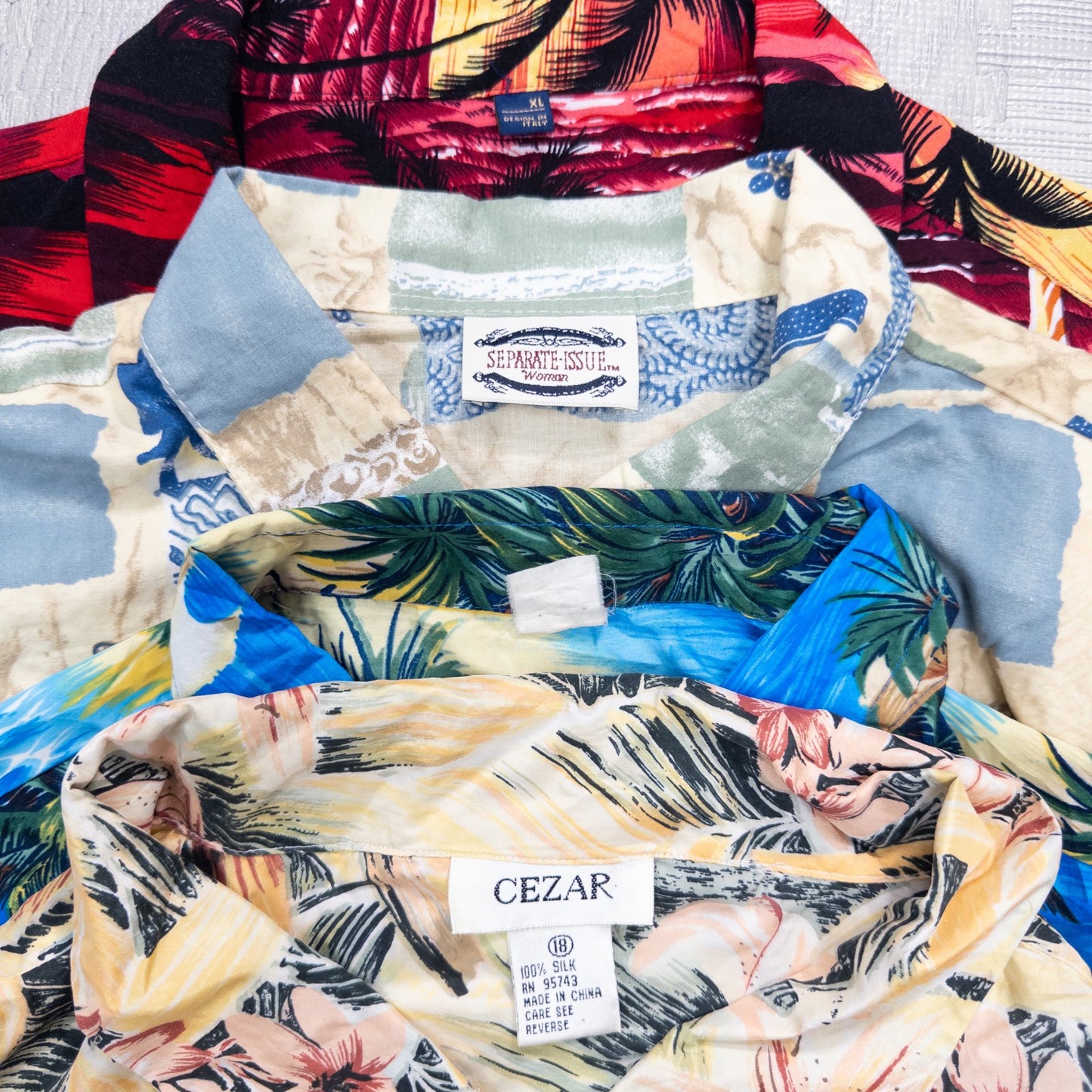 古着卸 現物まとめ売り 洗濯済み アロハシャツ 15枚セット(M-XXL) w704004