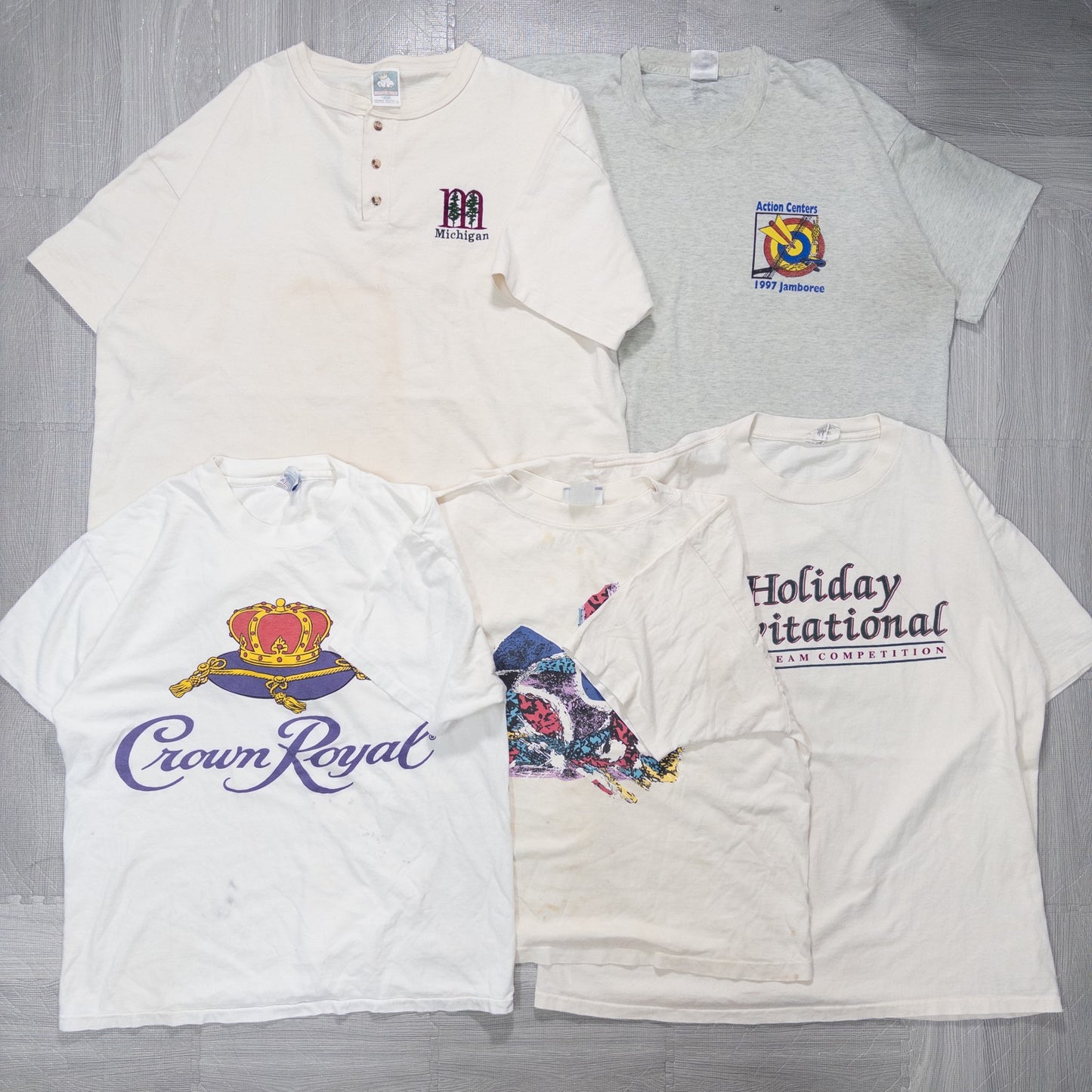 古着卸 現物まとめ売り 洗濯済み 90sシミあり半袖Tシャツ 20枚セット(M-XXL) w705001