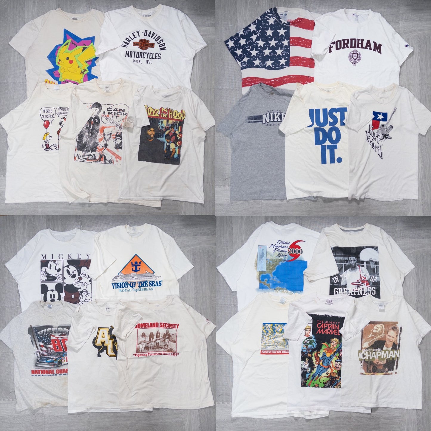古着卸 現物まとめ売り 洗濯済み 00s シミあり半袖Tシャツ 20枚セット(S-XXL) w705006