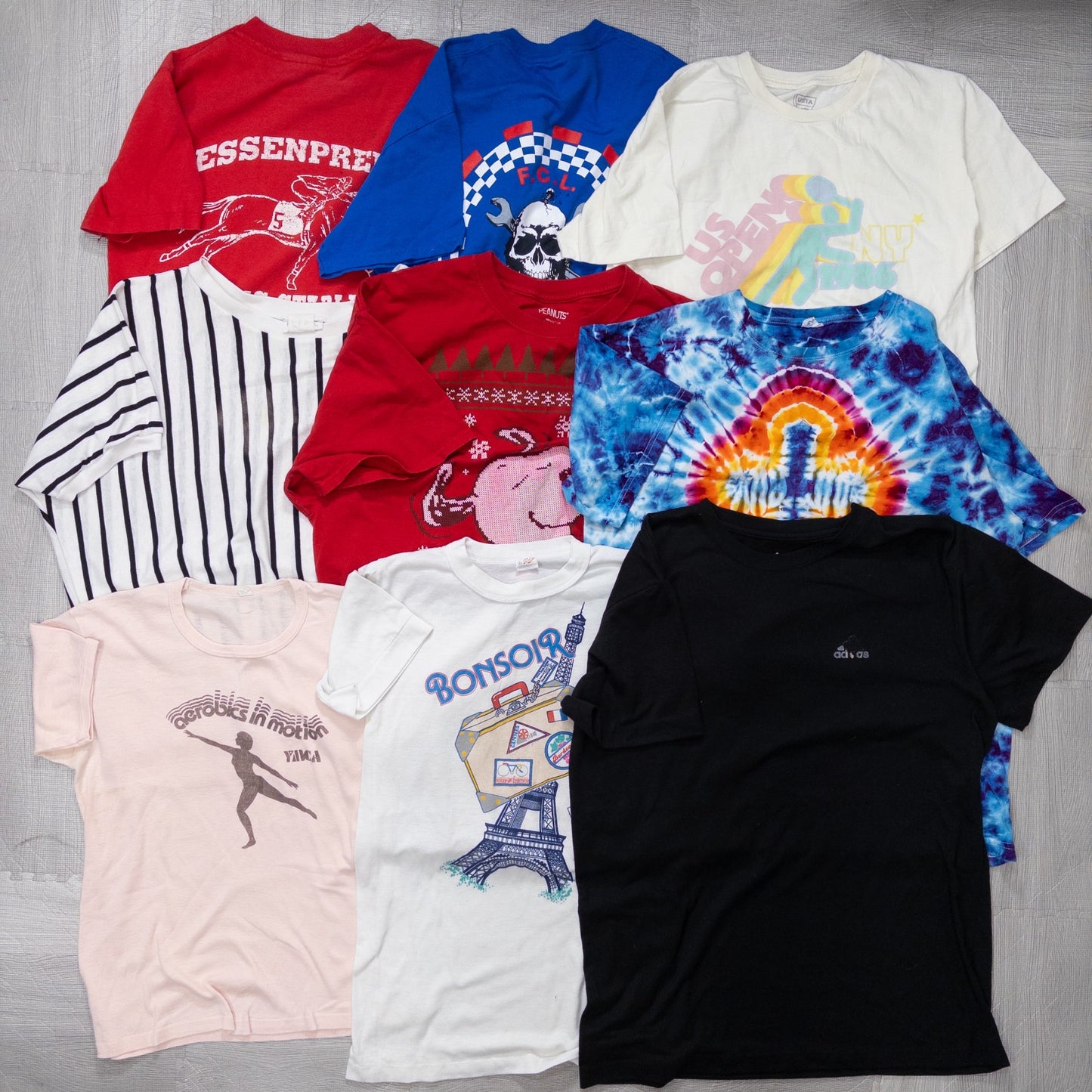 古着卸 現物まとめ売り 洗濯済み 特価USAプリント半袖Tシャツ 36枚セット(S-XXL) w706005
