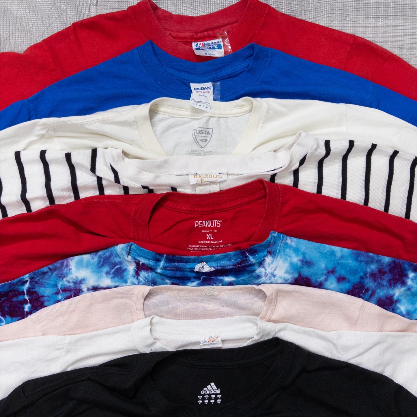 古着卸 現物まとめ売り 洗濯済み 特価USAプリント半袖Tシャツ 36枚セット(S-XXL) w706005