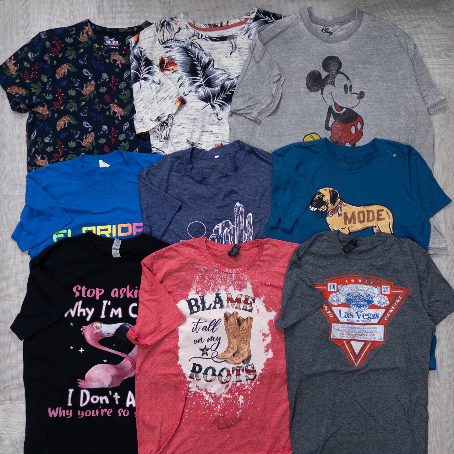 古着卸 現物まとめ売り 洗濯済み 特価USAプリント半袖Tシャツ 36枚セット(S-XXL) w706005