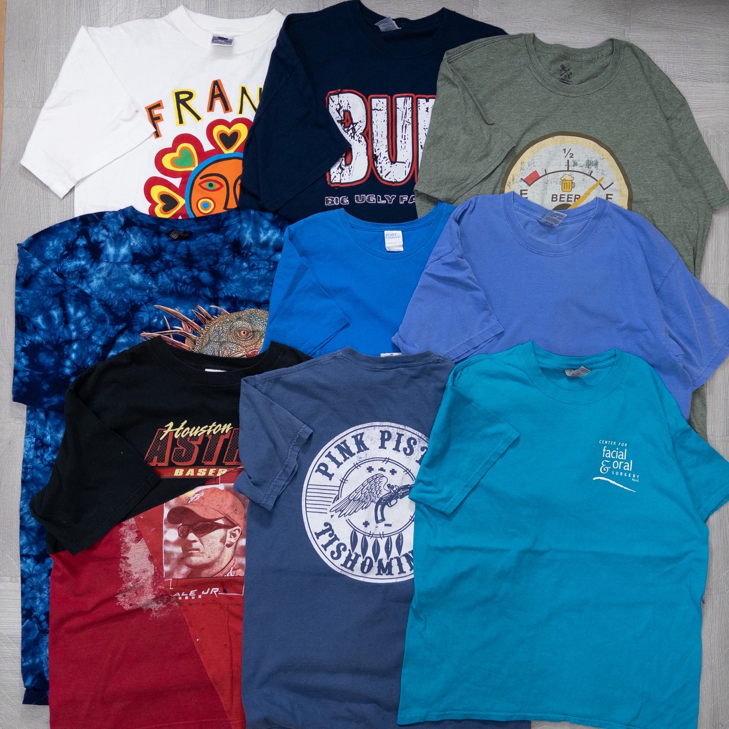 古着卸 現物まとめ売り 洗濯済み 特価USAプリント半袖Tシャツ 36枚セット(S-XXL) w706005