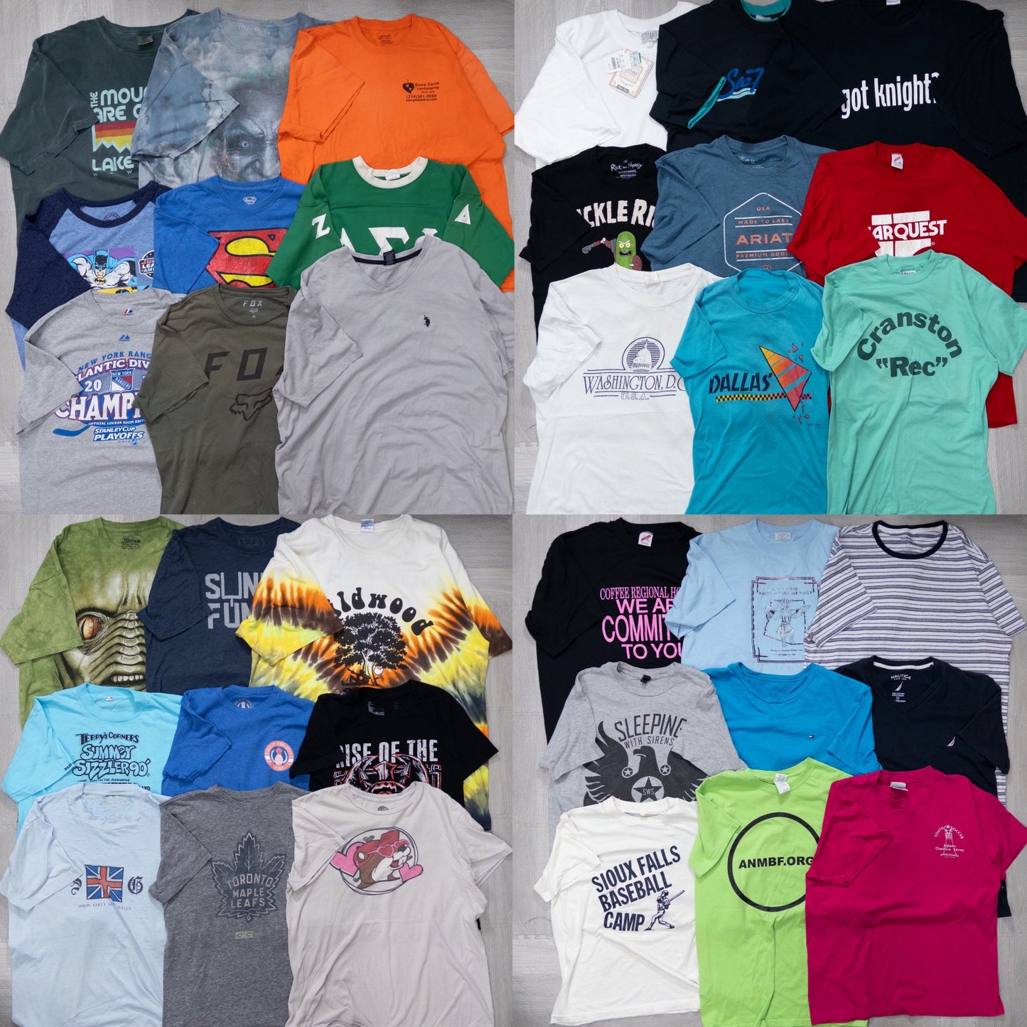古着卸 現物まとめ売り 洗濯済み 特価USAプリント半袖Tシャツ 36枚セット(S-XXXL) w706006