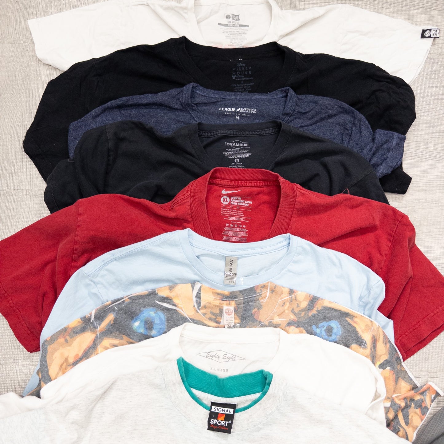 古着卸 現物まとめ売り 洗濯済み 特価USAプリント半袖Tシャツ 36枚セット(S-XXXL) w708005