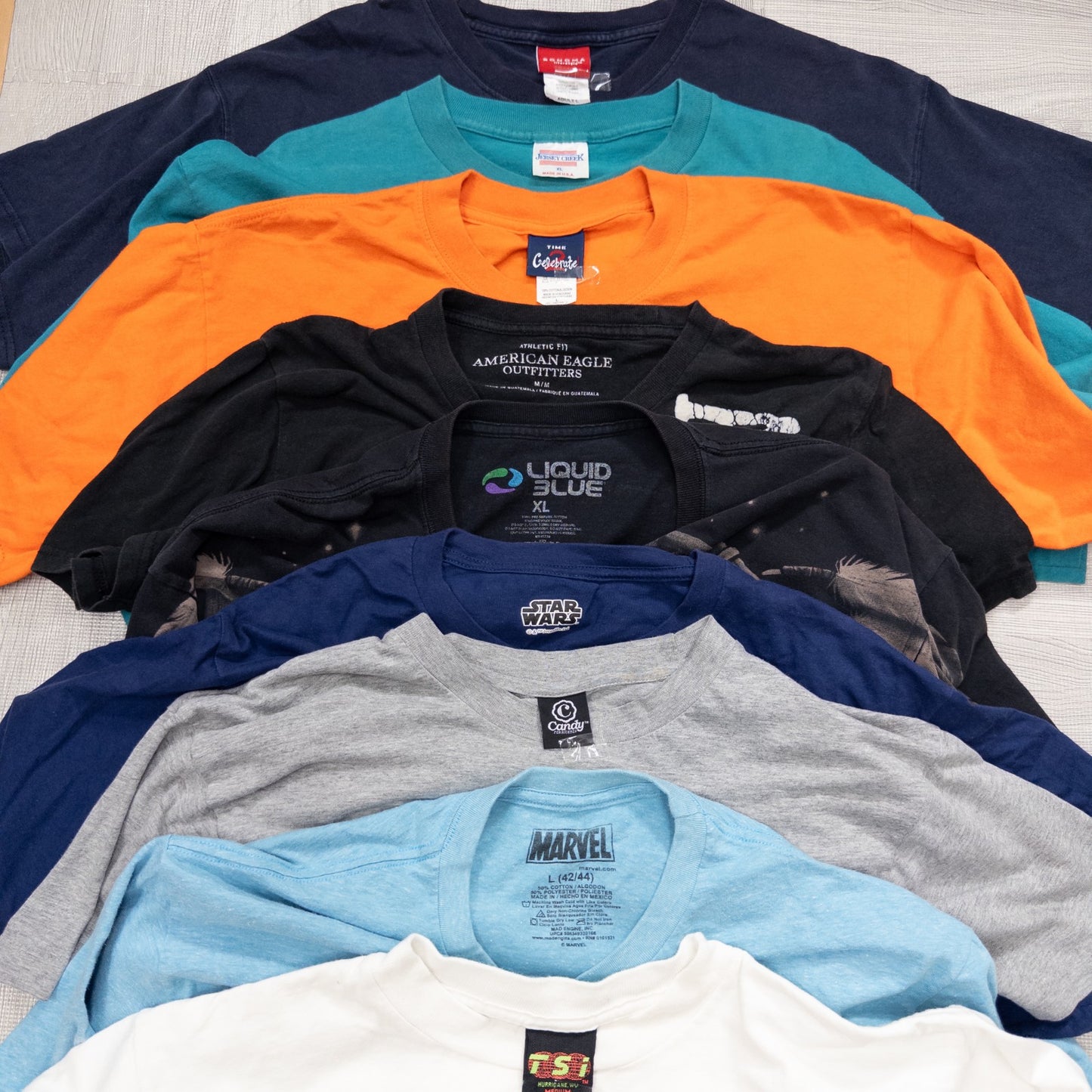 古着卸 現物まとめ売り 洗濯済み 特価USAプリント半袖Tシャツ 36枚セット(S-XXL) w708006