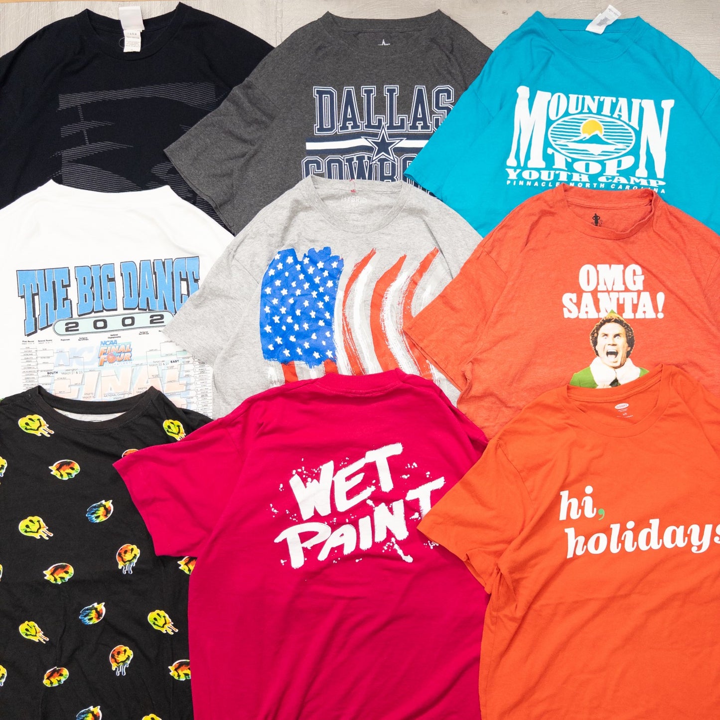 古着卸 現物まとめ売り 洗濯済み 特価USAプリント半袖Tシャツ 36枚セット(S-XXL) w708006