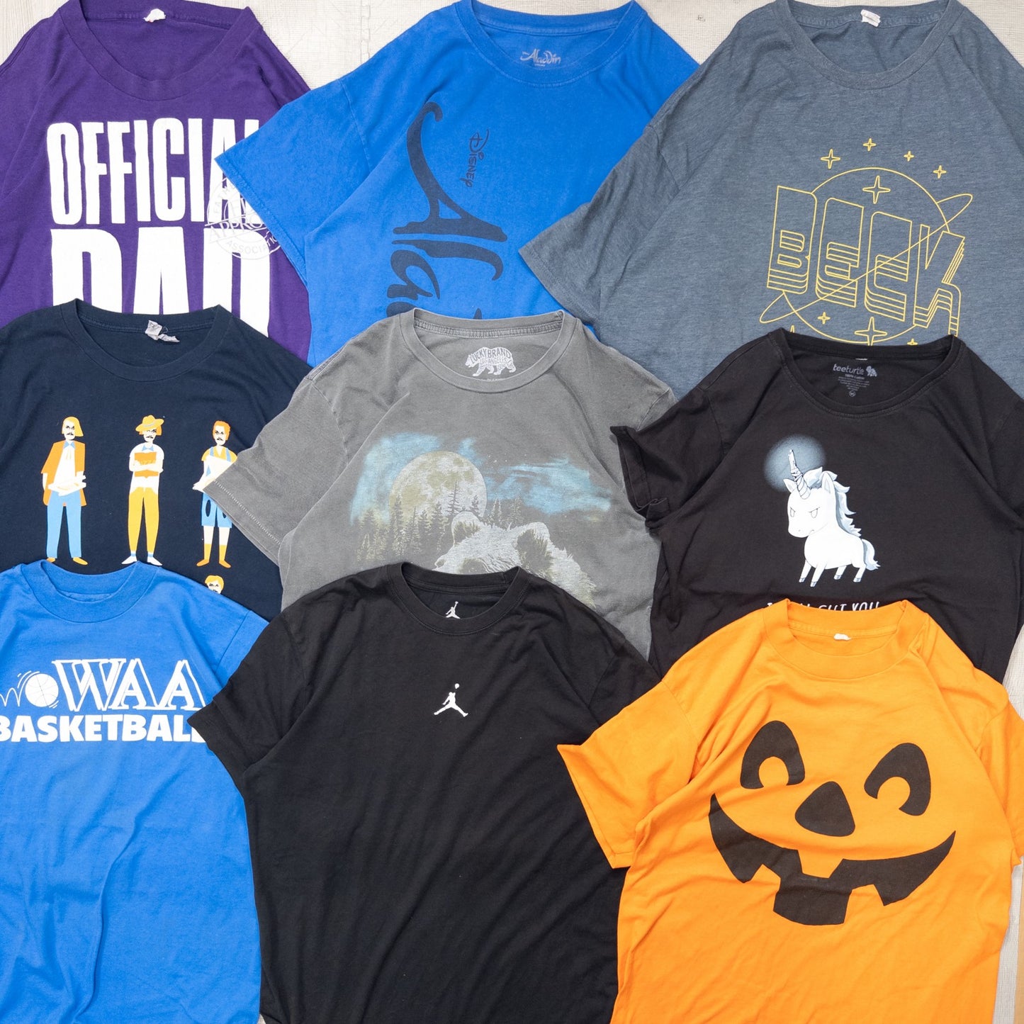 古着卸 現物まとめ売り 洗濯済み 特価USAプリント半袖Tシャツ 36枚セット(S-XXL) w708006