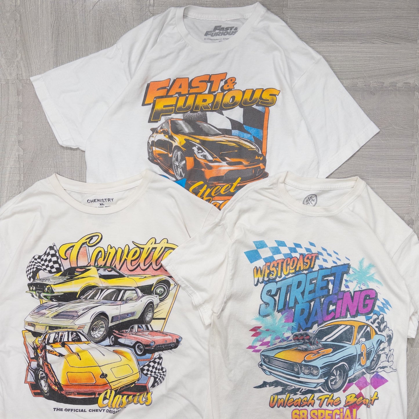 古着卸 現物まとめ売り 洗濯済み レーシングプリント ナスカー Tシャツ 12枚セット(S-XL) w708007