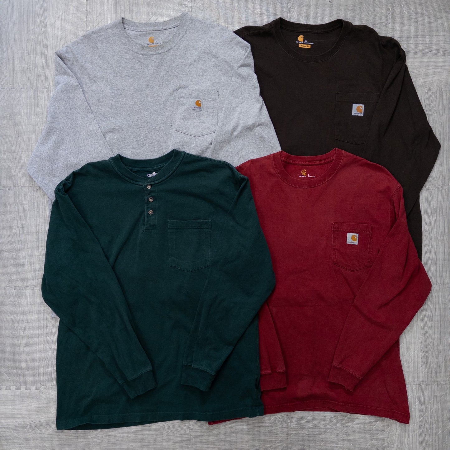 古着卸 現物まとめ売り 洗濯済み カーハート長袖Tシャツ ロンT 13枚セット(M-XXL) w803005