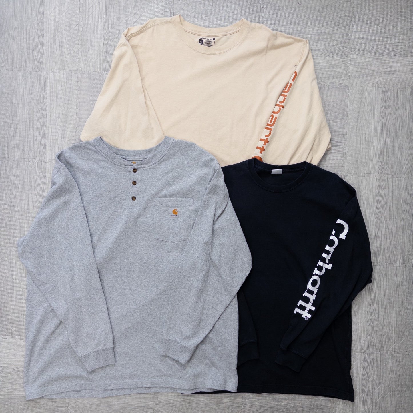 古着卸 現物まとめ売り 洗濯済み カーハート長袖Tシャツ ロンT 13枚セット(M-XXL) w803005