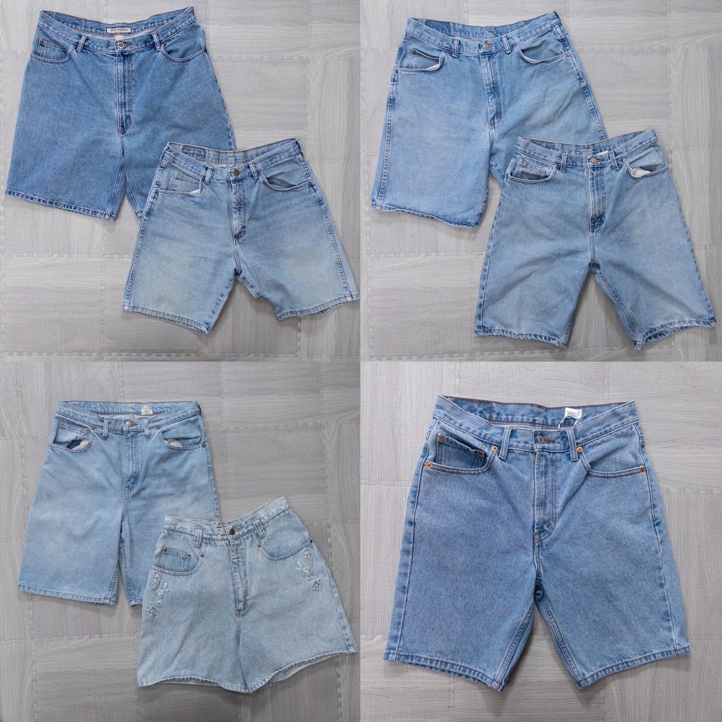 古着卸 現物まとめ売り 洗濯済み デニムハーフパンツ 7本セット(W ~W ) w803007