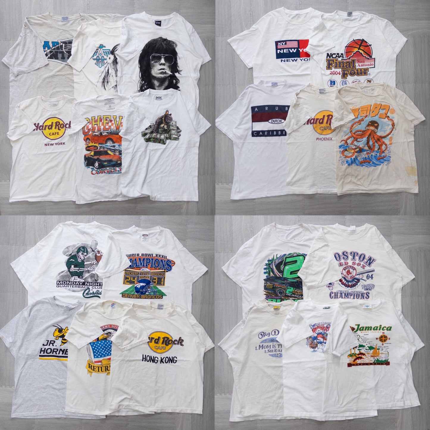 古着卸 現物まとめ売り 洗濯済み 00sシミあり半袖Tシャツ 21枚セット(S-XXL) w803008