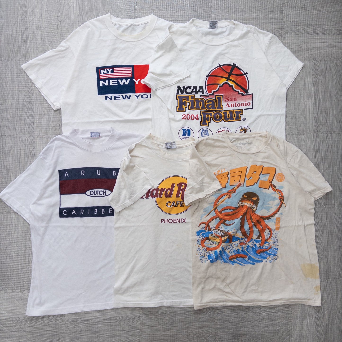古着卸 現物まとめ売り 洗濯済み 00sシミあり半袖Tシャツ 21枚セット(S-XXL) w803008