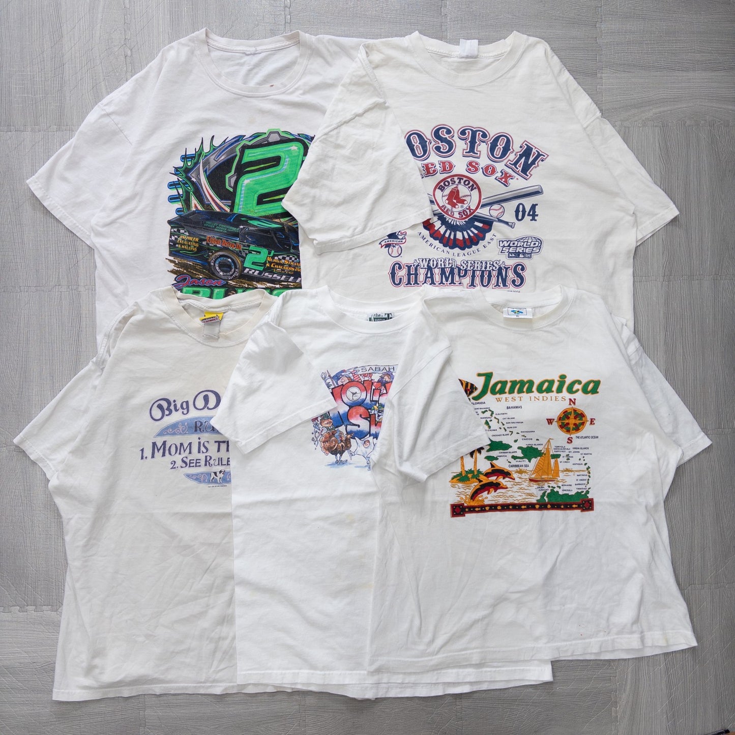 古着卸 現物まとめ売り 洗濯済み 00sシミあり半袖Tシャツ 21枚セット(S-XXL) w803008