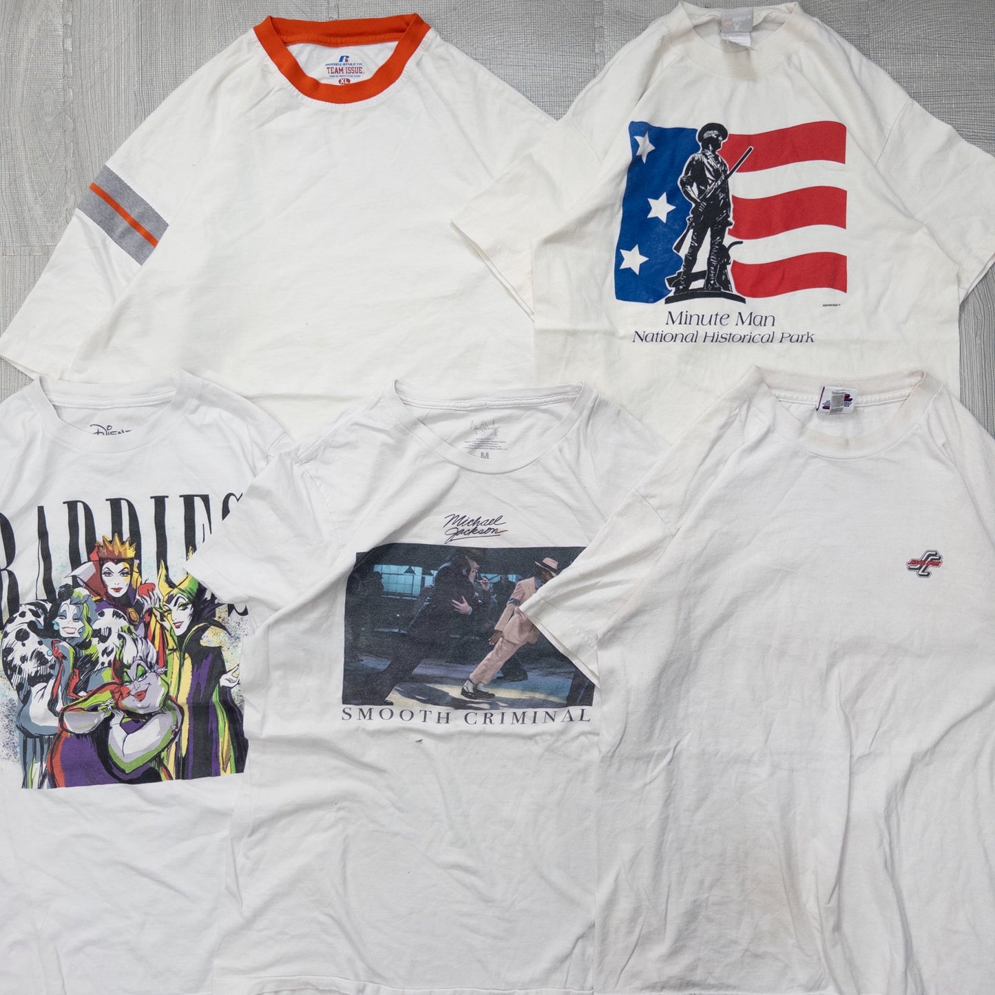 古着卸 現物まとめ売り 洗濯済み 00sシミあり半袖Tシャツ 21枚セット(S-XXL) w803010