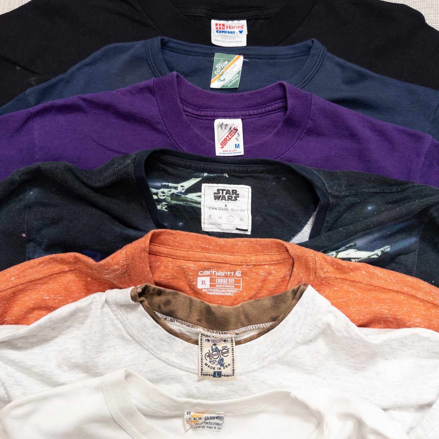 古着卸 現物まとめ売り 洗濯済み 特価USAプリント半袖Tシャツ 27枚セット(S-XXXL) w814001