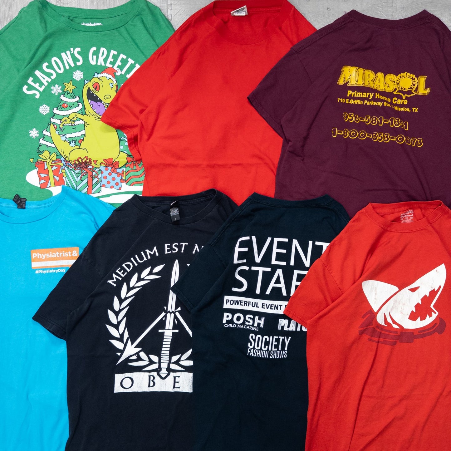 古着卸 現物まとめ売り 洗濯済み 特価USAプリント半袖Tシャツ 27枚セット(S-XXXL) w814001