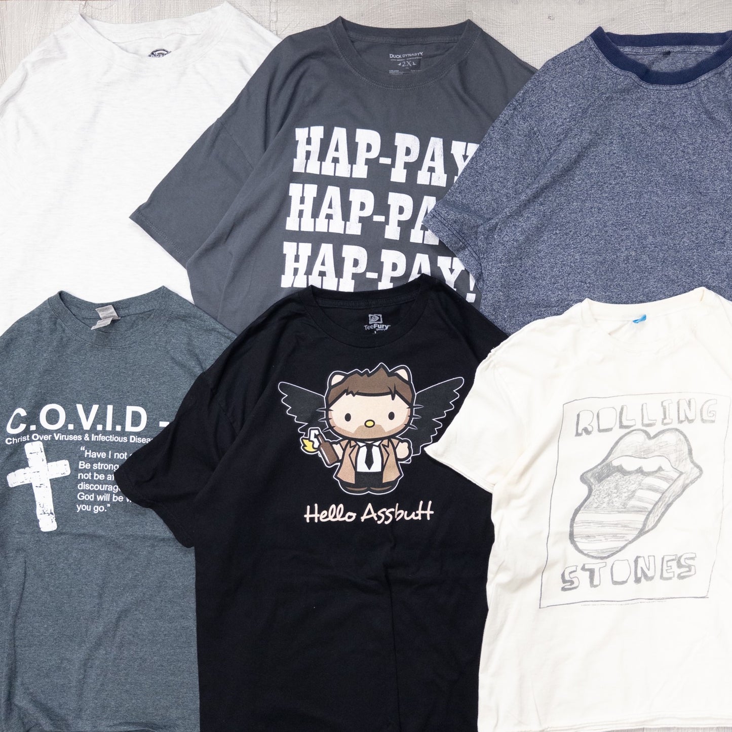 古着卸 現物まとめ売り 洗濯済み 特価USAプリント半袖Tシャツ 26枚セット(S-XXXL) w814002