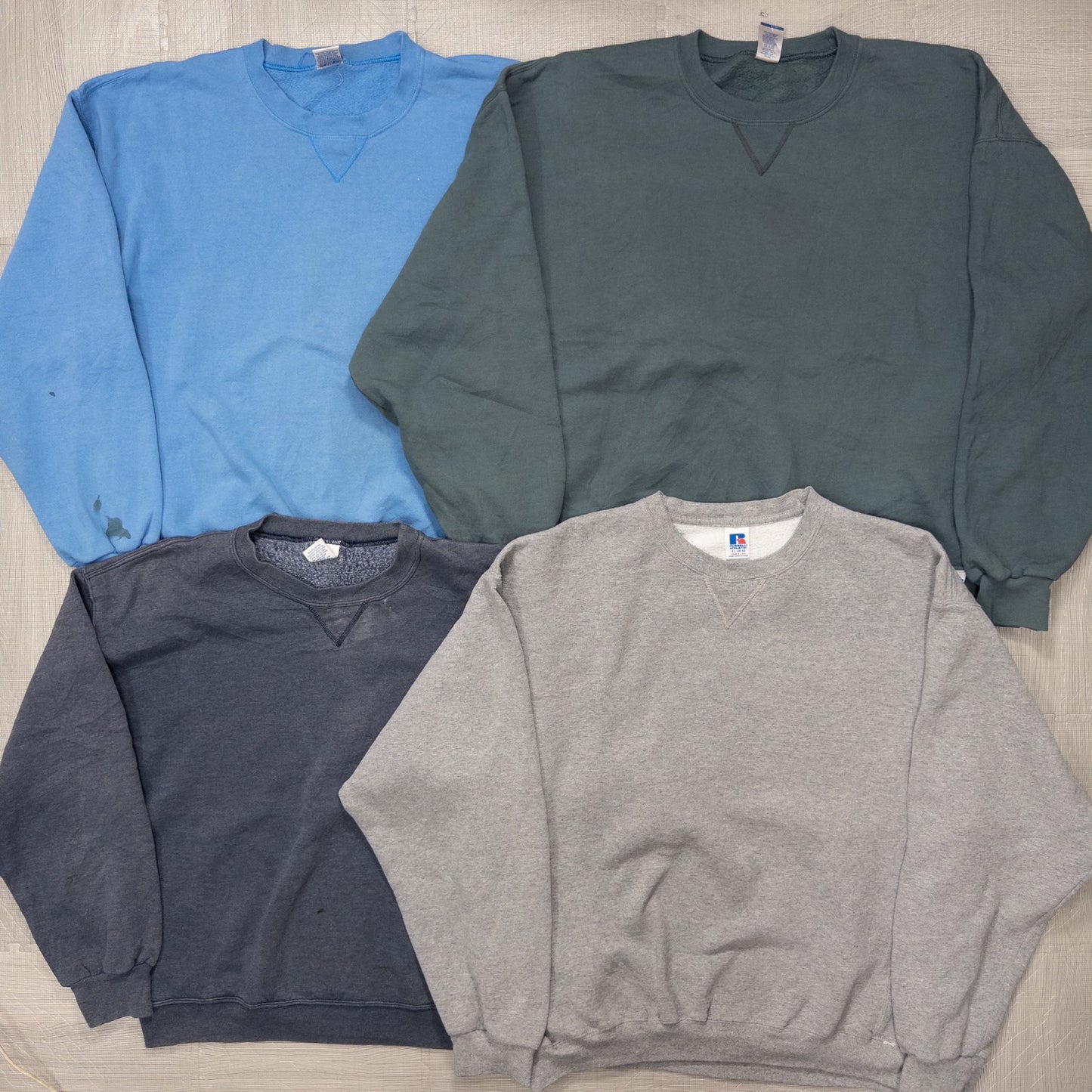 古着卸 現物まとめ売り 洗濯済み 90s~00s RUSSELL ラッセル 無地スウェット 17枚セット(L-XXL) w822001
