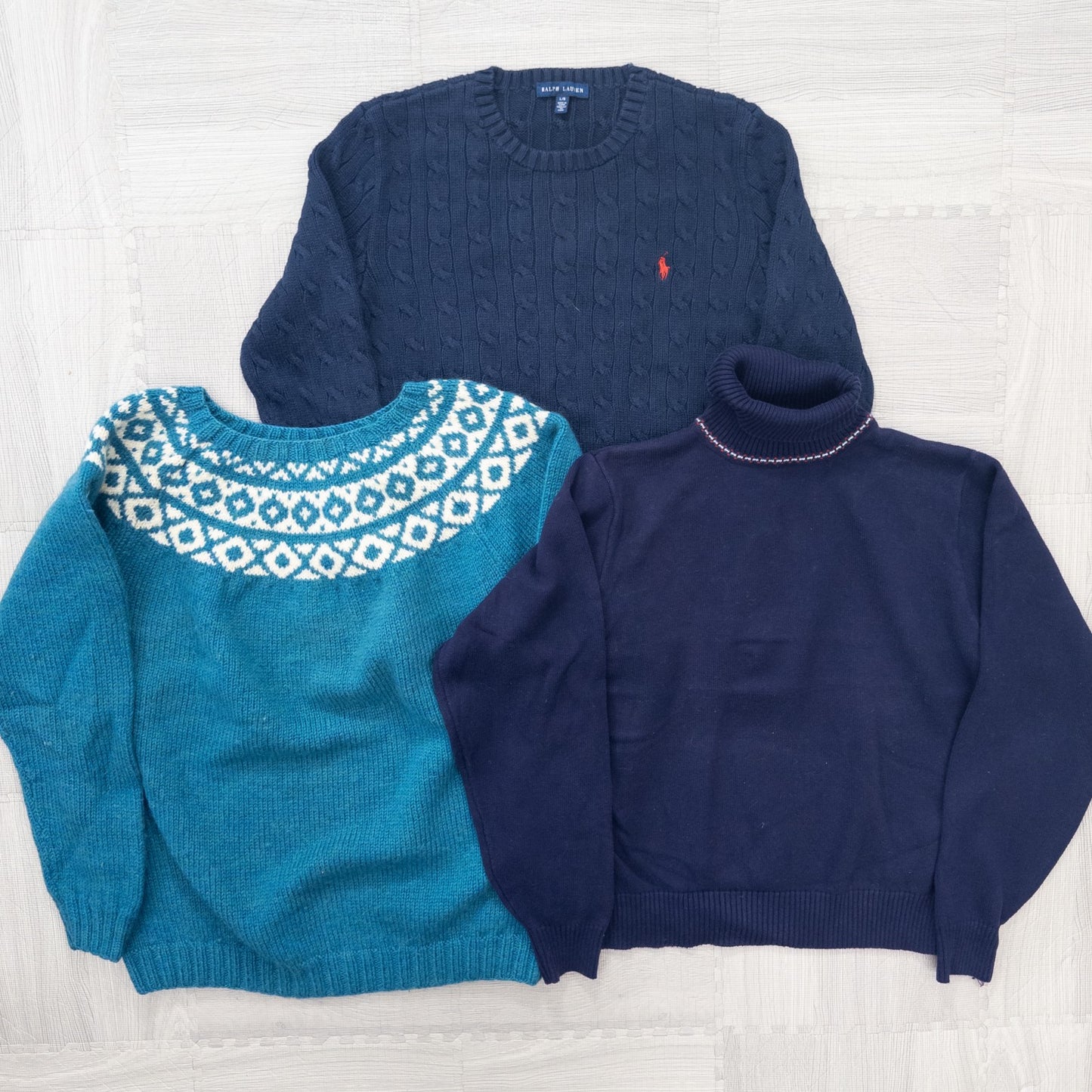 古着卸 現物まとめ売り 洗濯済み レディースサイズ/デザインニット 12枚セット(M-XL) w904001