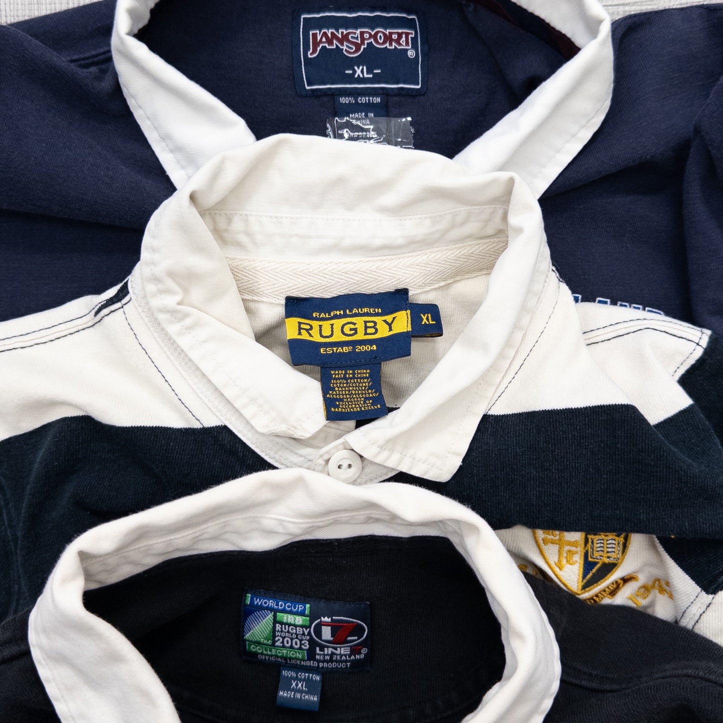古着卸 現物まとめ売り 洗濯済み 長袖ポロシャツ 15枚セット(S-XXL) w908002