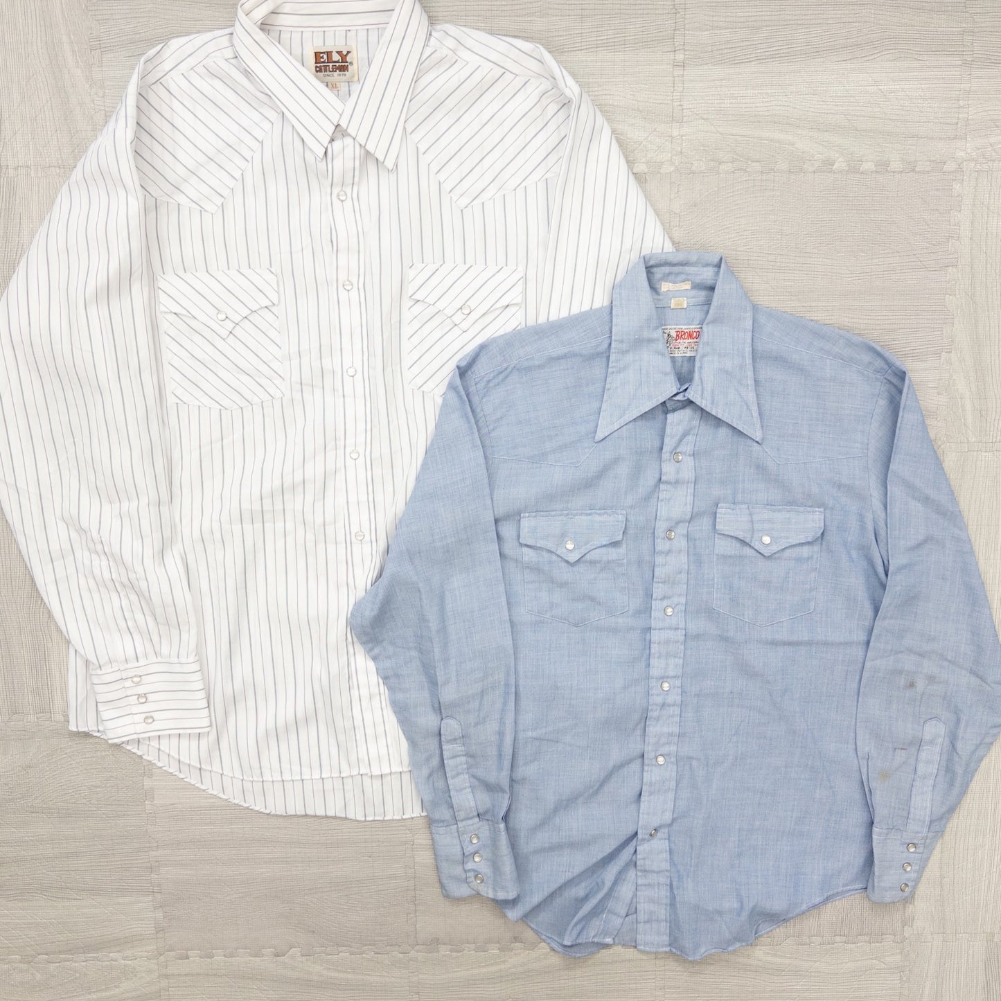 古着卸 現物まとめ売り 洗濯済み 長袖ウエスタンシャツ 8枚セット(M-XXL) w908005