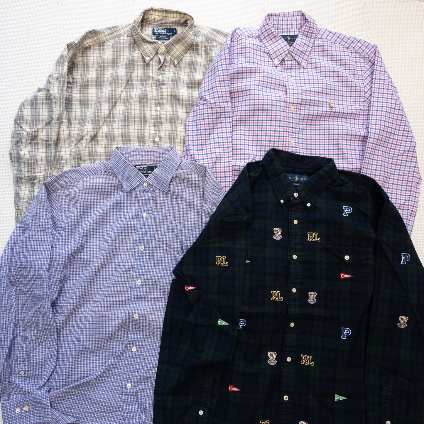 ラルフローレン長袖チェックシャツ 15pcs w0413003