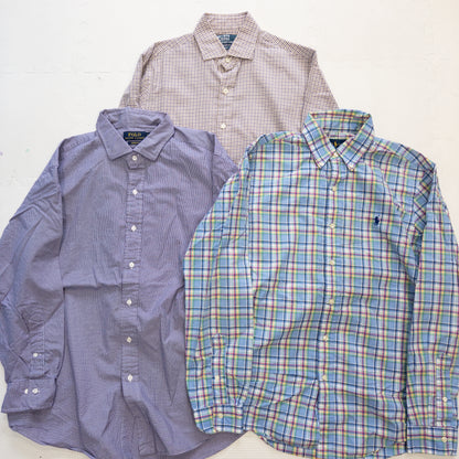 ラルフローレン長袖チェックシャツ 15pcs w0413003