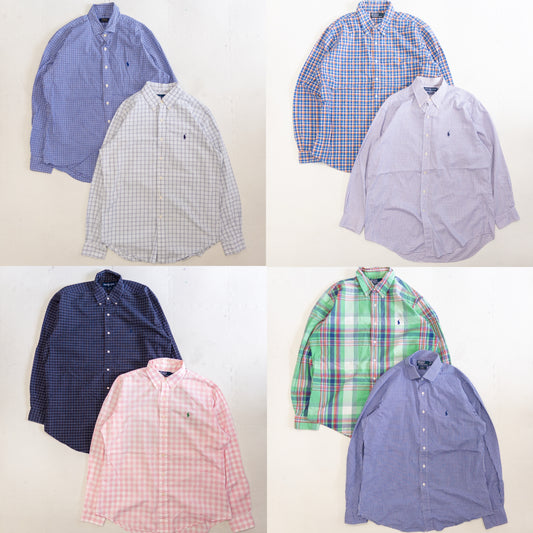 ラルフローレン長袖チェックシャツ 8pcs w0414003