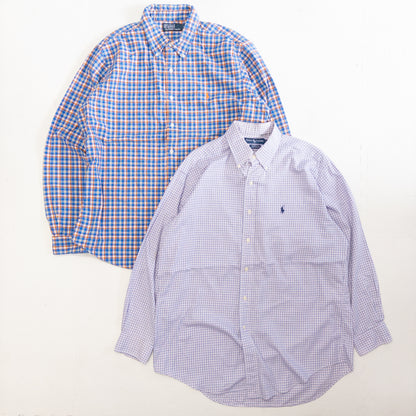 ラルフローレン長袖チェックシャツ 8pcs w0414003