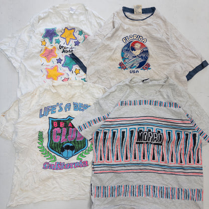 90's シミありTシャツ（白・グレー系）16pcs w0422003