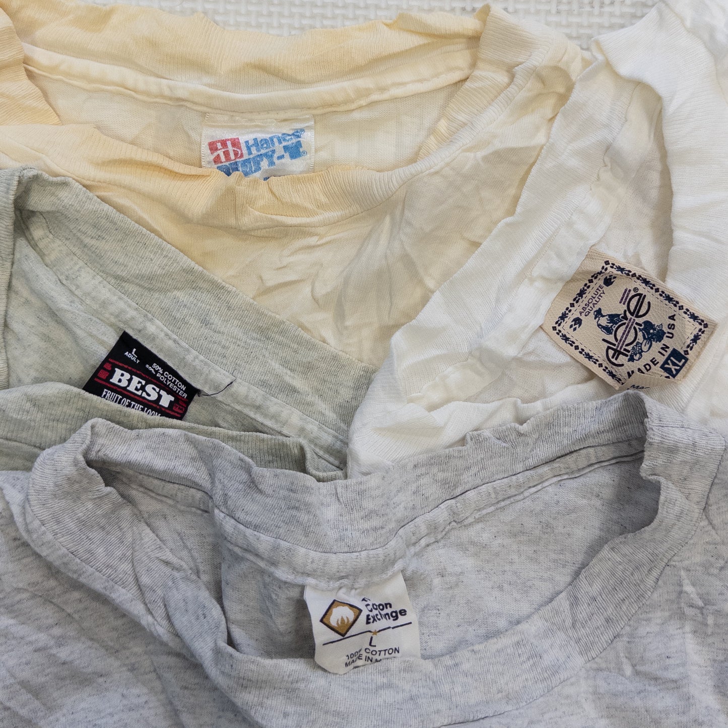 90's シミありTシャツ（白・グレー系）16pcs w0422003
