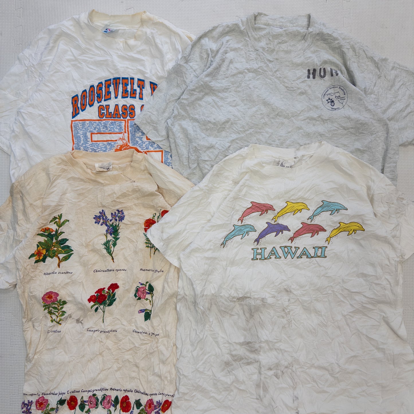 90's シミありTシャツ（白・グレー系）16pcs w0422003