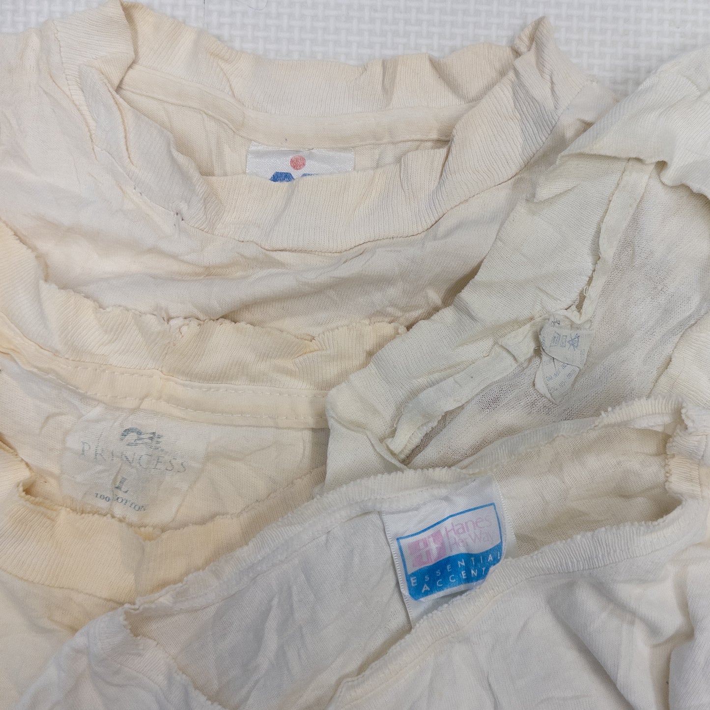 90's シミありTシャツ（白・グレー系）16pcs w0422009