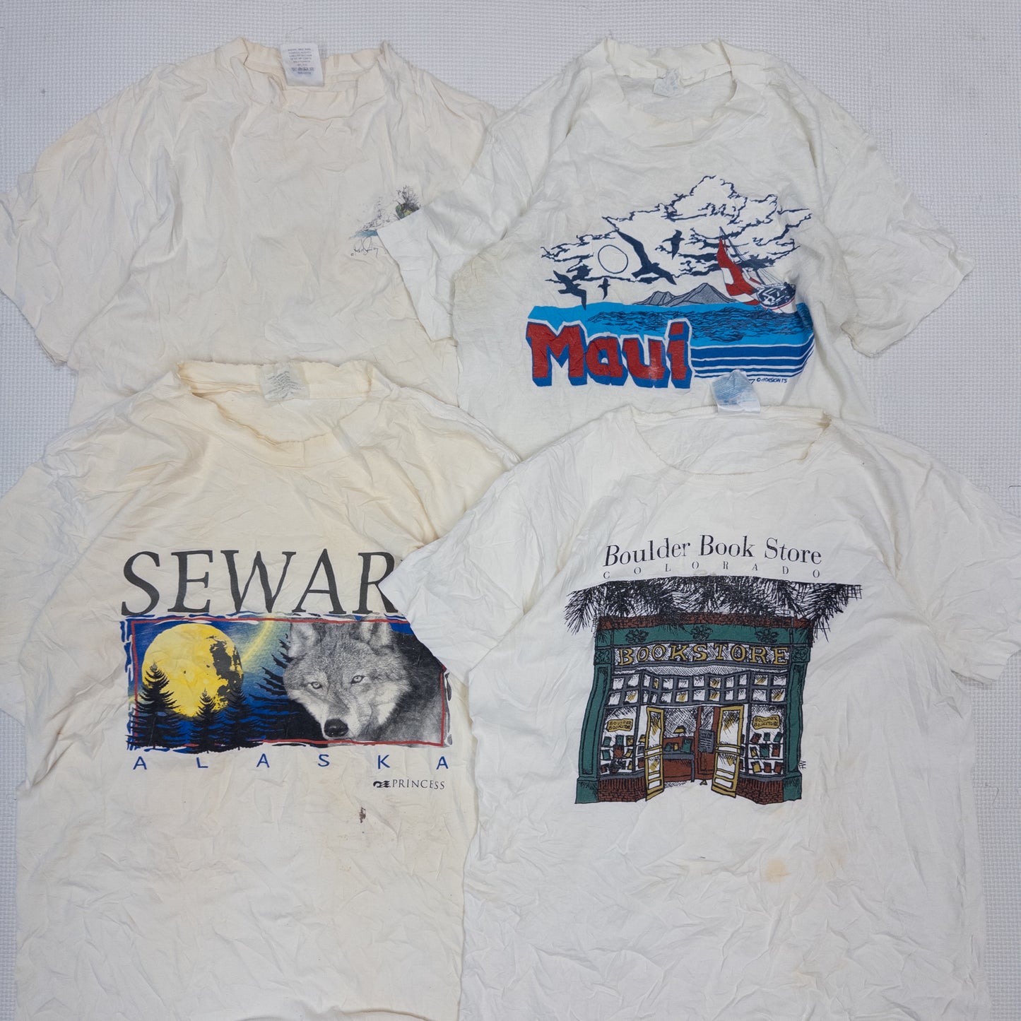 90's シミありTシャツ（白・グレー系）16pcs w0422009
