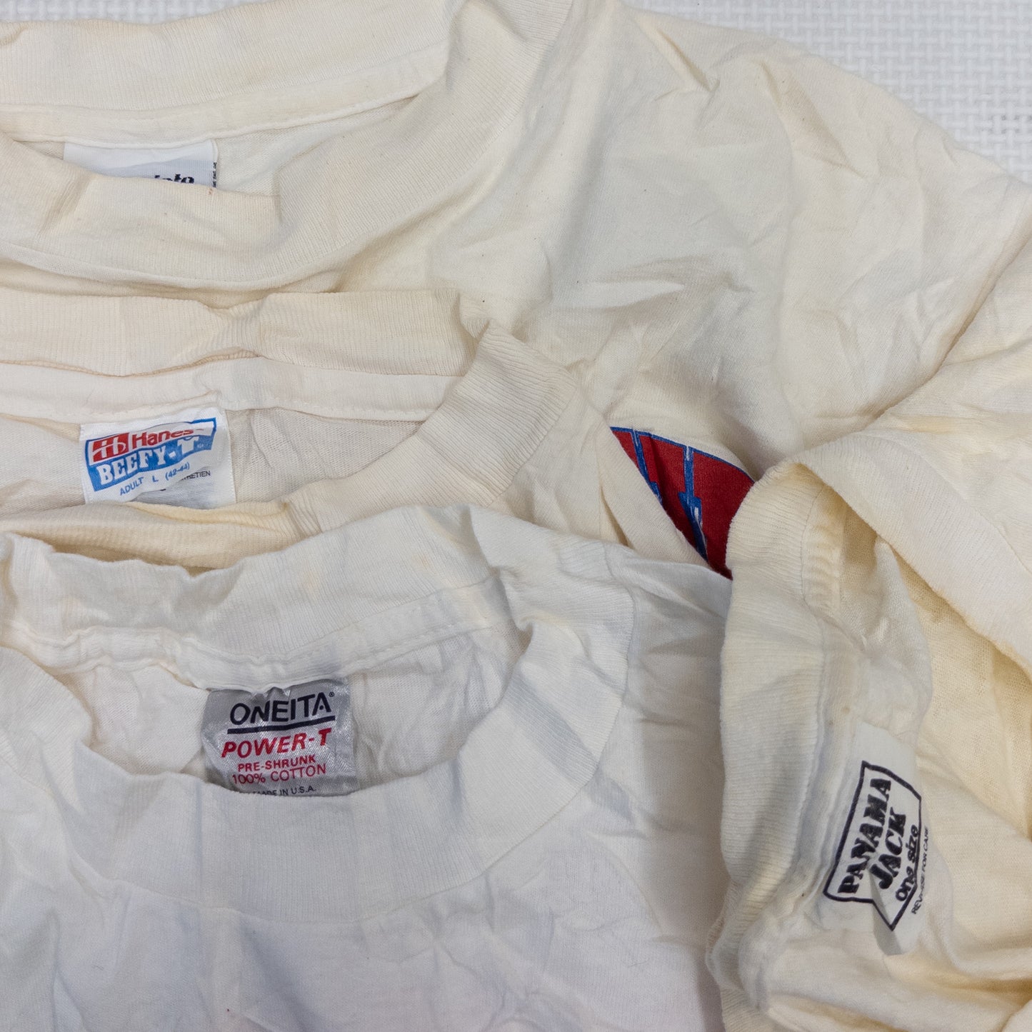 90's シミありTシャツ（白・グレー系）16pcs w0422009