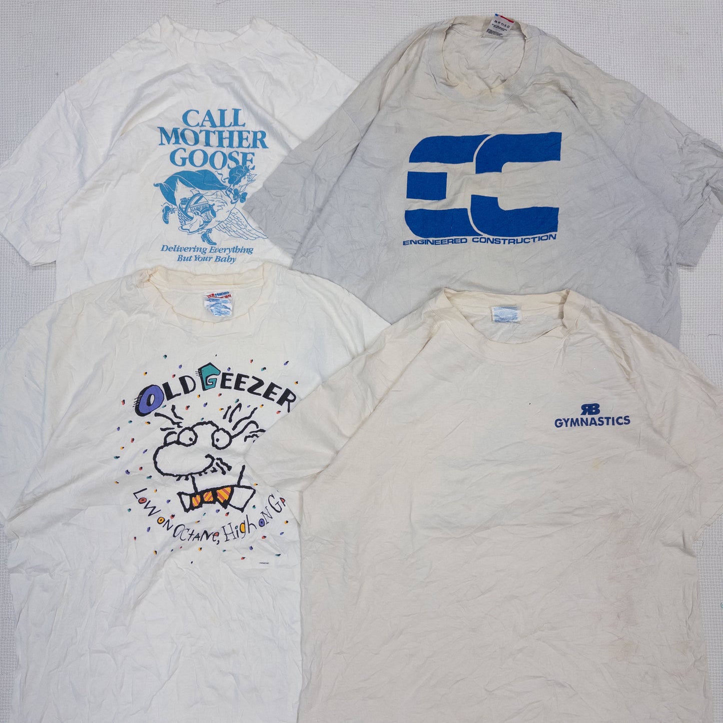 90's シミありTシャツ（白・グレー系）16pcs w0422009