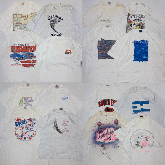 90's シミありTシャツ（白・グレー系）16pcs w0422010