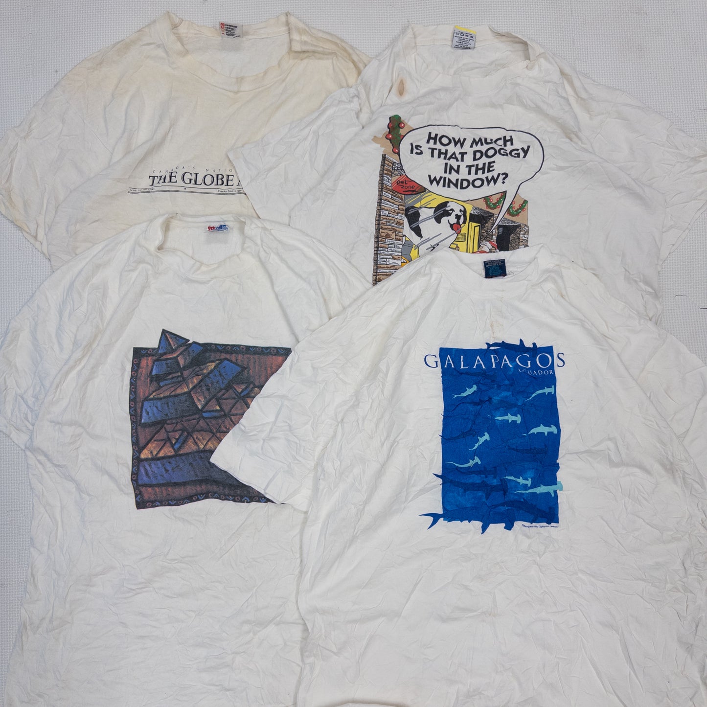 90's シミありTシャツ（白・グレー系）16pcs w0422010