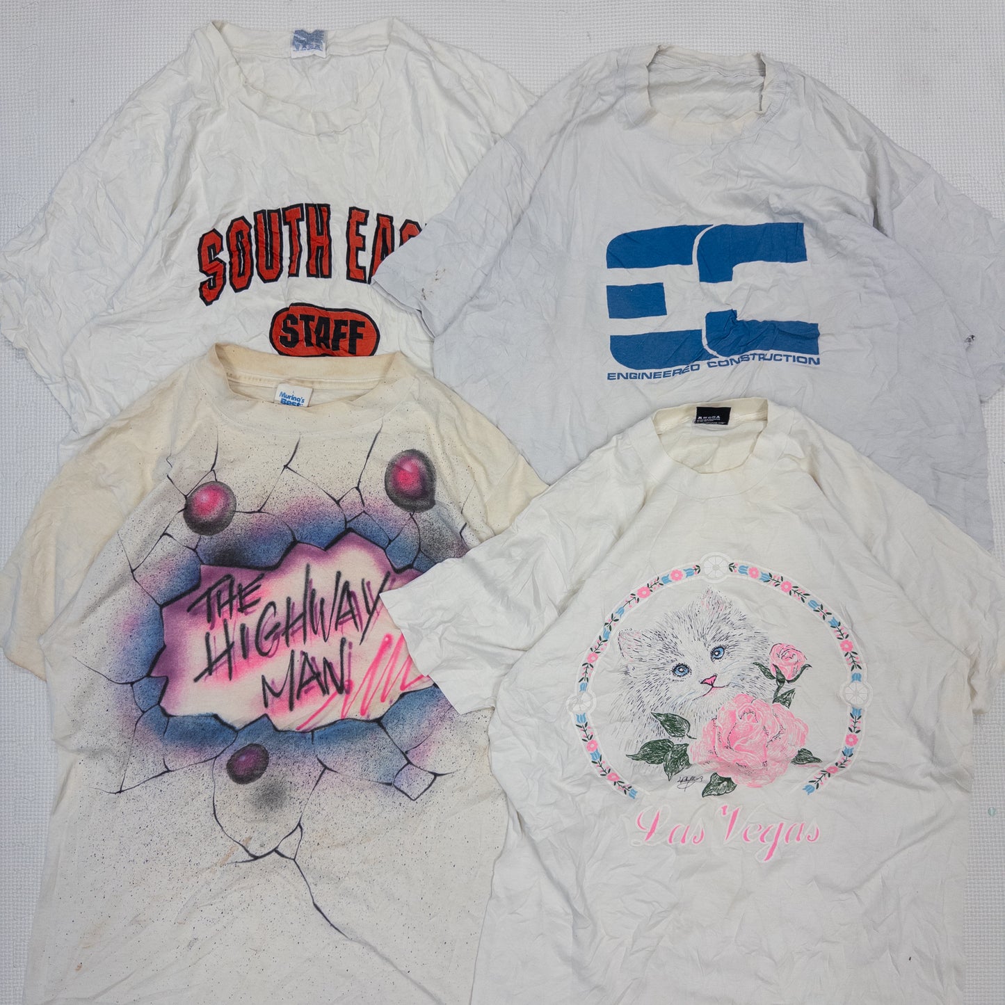 90's シミありTシャツ（白・グレー系）16pcs w0422010