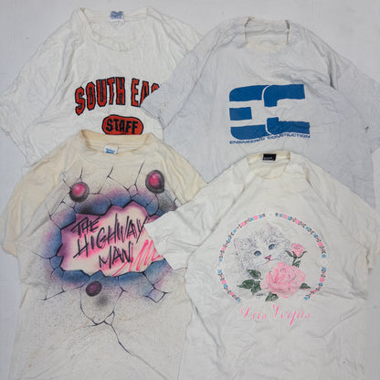 90's シミありTシャツ（白・グレー系）16pcs w0422010