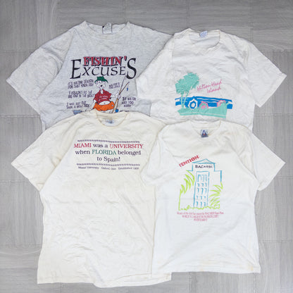 90's シミありTシャツ（白・グレー系）16pcs w0424001