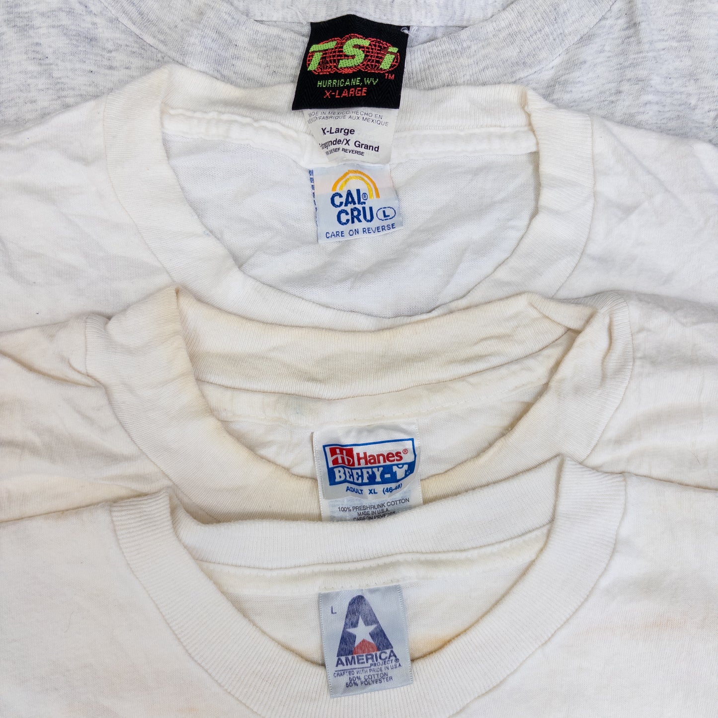 90's シミありTシャツ（白・グレー系）16pcs w0424001