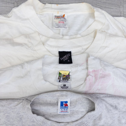 90's シミありTシャツ（白・グレー系）16pcs w0424001