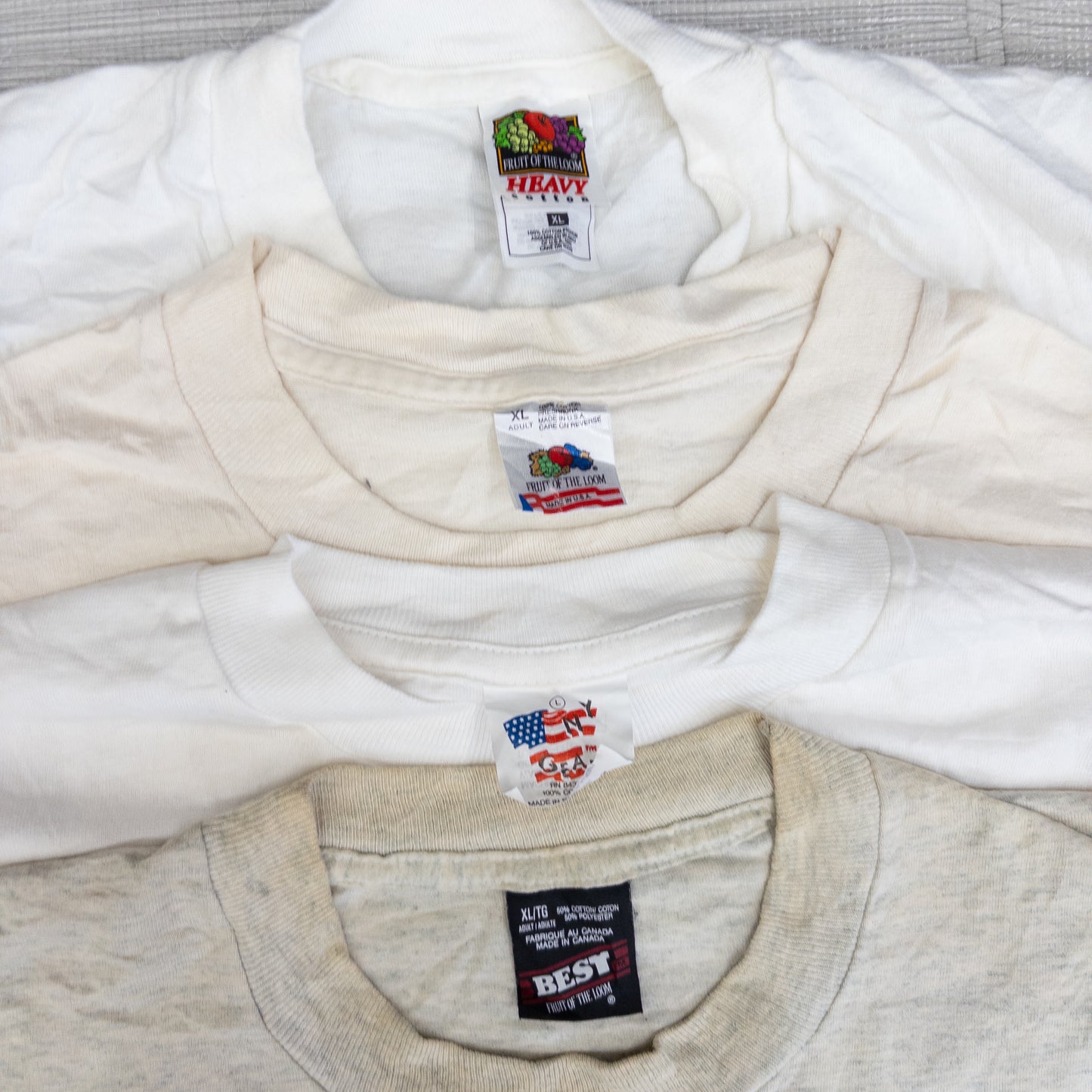 90's シミありTシャツ（白・グレー系）16pcs w0424001