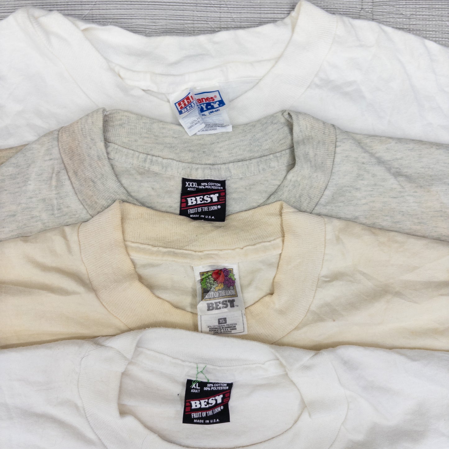 90's シミありTシャツ（白・グレー系）16pcs w0424003